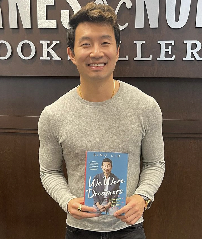 Simu Liu at The Grove in Los Angeles.