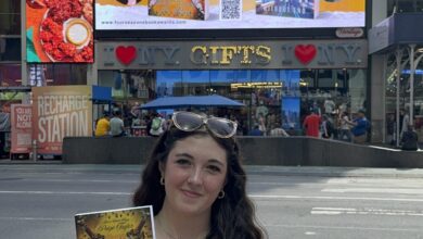 Bracebridge author featured on billboard in New York’s Times Square