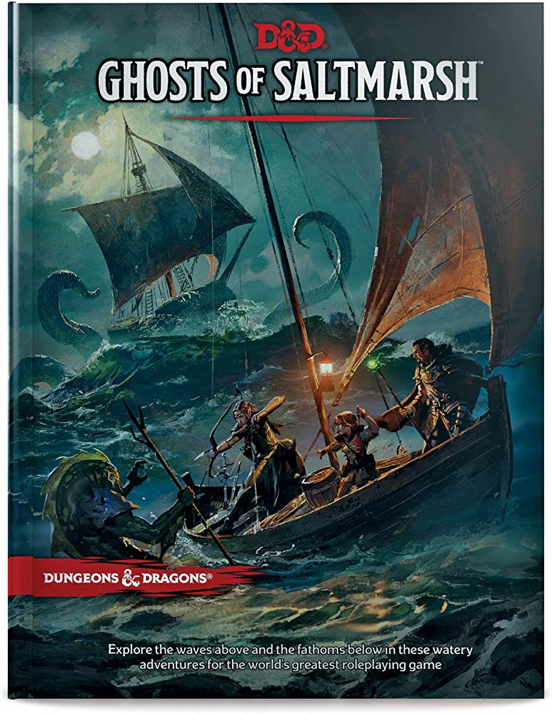 The cover to the DnD book Ghosts of Saltmarsh from Wizards of the Coast.