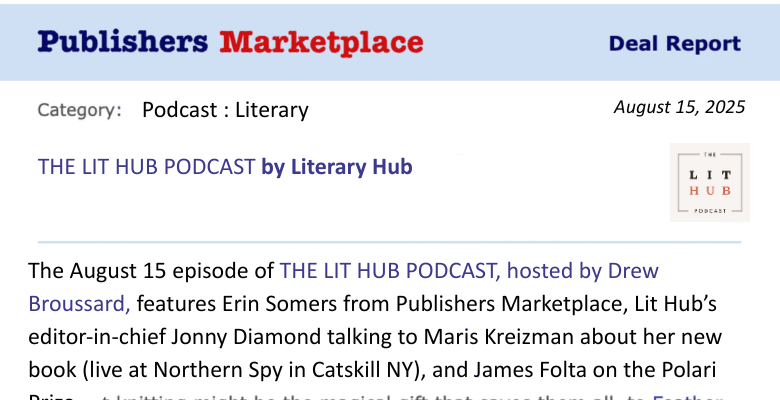 Publishers Marketplace 101, Maris Kreizman Burns It Down, and More ‹ Literary Hub Publishers Marketplace 101, Maris Kreizman Burns It Down, and More ‹ Literary Hub