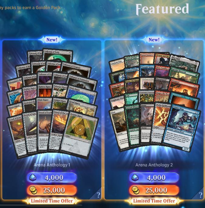 Arena Anthologies in MTGA Store