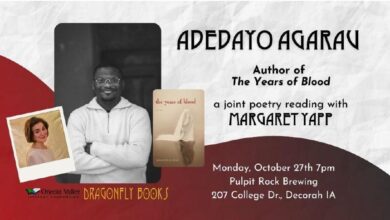 Author Adedayo Agarau and Poet Margaret Yapp Visit Decorah for Two Special Events Author Adedayo Agarau and Poet Margaret Yapp Visit Decorah for Two Special Events