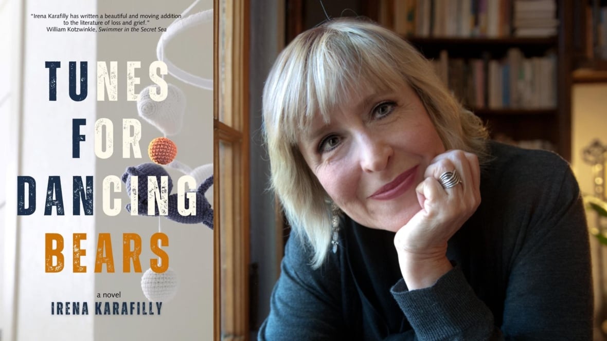 A composite image of the author and the book cover